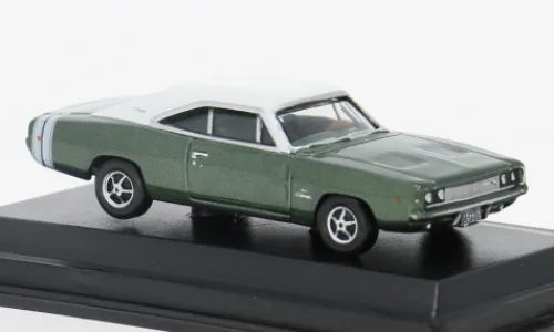 Oxford Dodge Charger, dunkelgrün/weiss, 1968, 1:87, Sale
