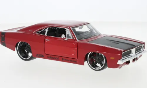 Maisto Dodge Charger R/T Tuning, rot/schwarz, 1969, 1:24,