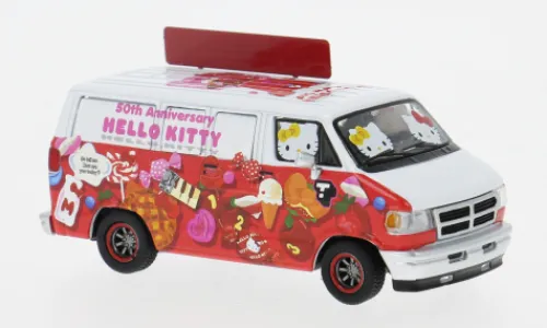Tarmac Works Dodge Van, Hello Kitty Food Truck, 1:64, Hot
