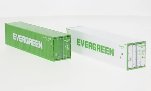 Herpa - 2er Set: 40ft. Container, Evergreen, 1:87,