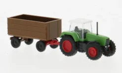 Wiking Fendt Favorit mit Anhänger, grün/braun, 1:160, Hot