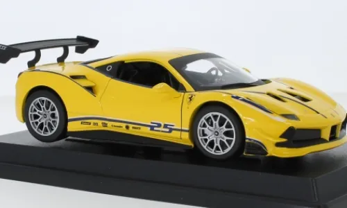 Bburago Ferrari 488 Challenge, gelb, #25, 1:24, Sale