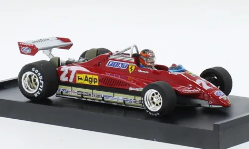 Brumm Ferrari 126C2 turbo, Formel 1, GP San Marino, 1982, #27, G.Villeneuve, 1:43, Discount