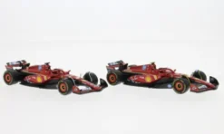 Bburago Ferrari 2er-Set: SF-24, 2024, C.Leclerc/C.Sainz, 1:43, Hot