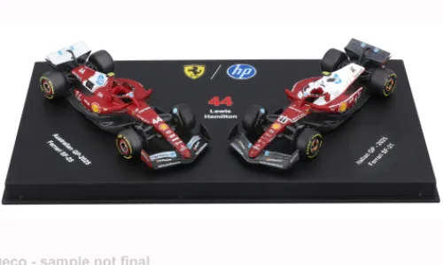 Bburago Ferrari 2er Set: SF25, Formel 1, 2025, Scuderia Ferrari, #44, L.Hamilton, 1:64, Discount