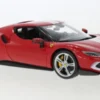 Bburago Ferrari 296 GTB, rot/weiss, 1:18, Hot