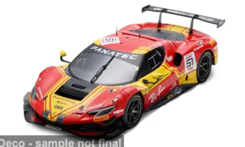 Bburago Ferrari 296 GT3, 24h Le Mans, Ferrari AF Corse, #51, A.P.Guidi/J.Calado, 1:24, Clearance