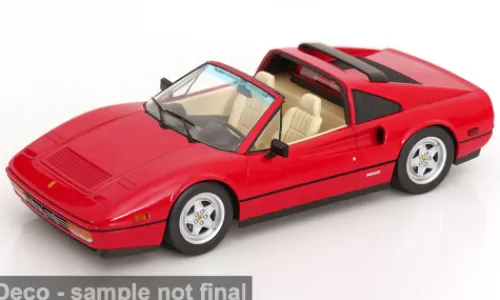 KK Scale Ferrari 328 GTS, rot, 1985, US-Version Beverly Hills Cop II, 1:18,