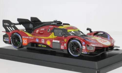 Bburago Ferrari 499P 3.0L TURBO V6, 24h Le Mans, 2025, #50, A.Fuoco/M.Molina, 1:24, Outlet
