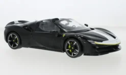 Bburago Ferrari SF90 Stradale, schwarz/weiss, 1:18, Hot