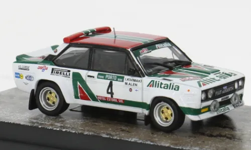 Tarmac Works Fiat 131 Abarth, Rally Portugal, 1978, #4, M.Alen/I.Kivimäki, 1:64, Outlet