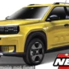 Bburago Fiat Panda EV, gelb/schwarz, 2024, 1:43, Best