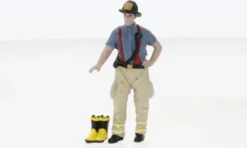 American Diorama Figur Firefighters - Getting Ready, 1:24, New