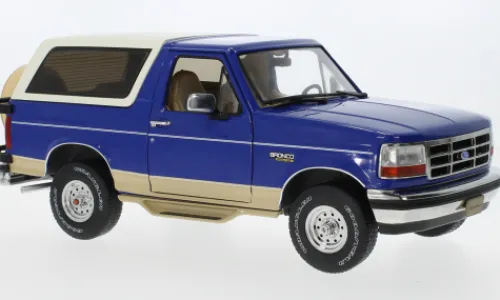 Greenlight Ford Bronco Eddie Bauer Edition, blau/beige, 1996, 1:18, Hot