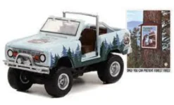 Greenlight Ford Bronco, hellblau/Dekor, 1967, Smokey Bear, 1:64, New