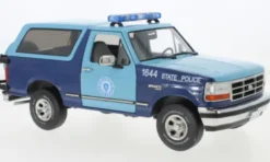 Greenlight Ford Bronco XLT, 1996, Massachusetts State Police, 1:18, New