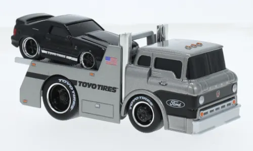 Maisto Ford C600 Flatbed, silber/schwarz, 1966, 1:64, Discount