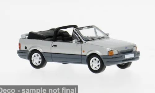 PCX87 Ford Escort MK IV Cabriolet, silber/dunkelgrau, 1986, 1:87, Best