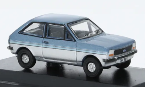 Oxford Ford Fiesta MKI, blau/silber, 1:76, Hot