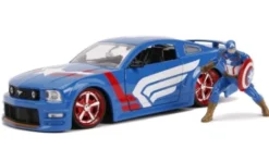 Jada Ford Mustang GT, blau/Dekor, 2006, Marvel Avengers - Captain America, 1:24,