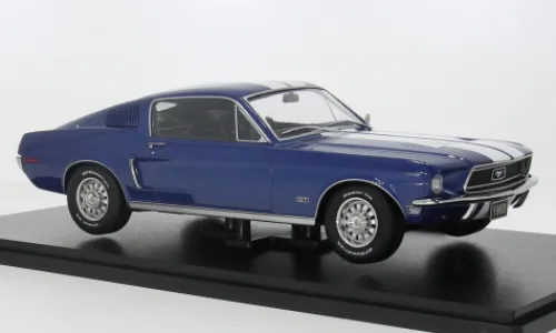 KK Scale Ford Mustang GT Fastback, blau/weiss, 1968, 1:18, Discount