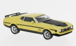 Mini GT Ford Mustang Mach 1, gelb/schwarz, 1971, 1:64, Clearance