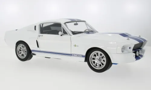 KK Scale Ford Mustang Shelby GT500, weiss/blau, 1967, 1:12, Clearance