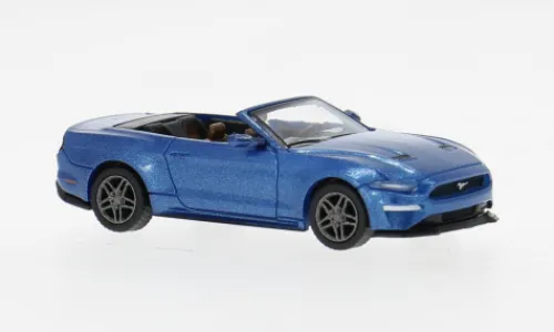 PCX87 Ford Mustang VI Cabriolet, dunkelblau, 2020, 1:87,