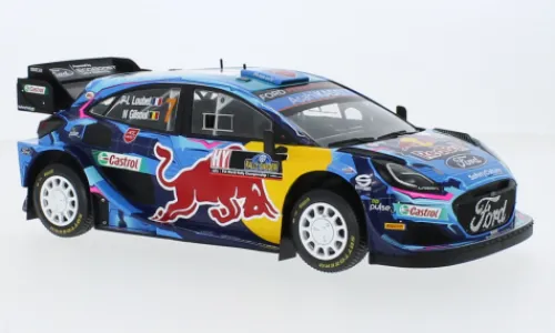 IXO Ford Puma Rally1, Rallye WM, Rallye Schweden, 2023, Red Bull, #7, P-L.Loubet/N.Gilsoul, 1:18, Online