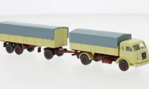 Wiking Henschel Pritschenhängerzug, beige, 1955, 1:87, Online