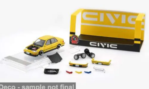 BM Creations Honda Civic (EF2), gelb, 1991, 1:64, New