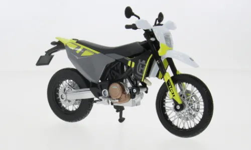 Maisto Husqvarna Husky 701 Supermoto, schwarz/weiss, 1:12, New