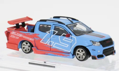 BM Creations Isuzu D-Max Low Rider Safty Car 1.9, blau/rot, 2018, 1:64, Sale
