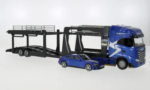 Bburago Iveco S-Way 570, silber/blau, 1:43, Discount