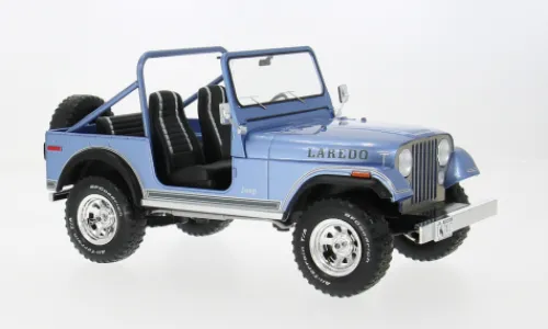 MCG Jeep CJ-7 Laredo, blau/Dekor, 1980, 1:18, Outlet