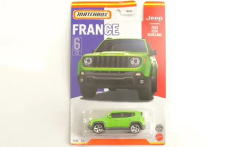 Matchbox Jeep Renegade, hellgrün, 1:64,