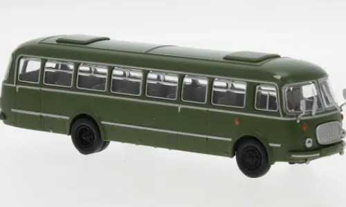 Brekina Starline JZS Jelcz 043 Bus, dunkelgrün, 1964, Militär, 1:87,