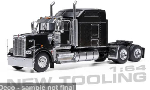 IXO Kenworth W900 Sleeper Cab, schwarz, 1990, 1:64, Hot