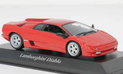 Maxichamps Lamborghini Diablo, rot, 1994, 1:43, Hot