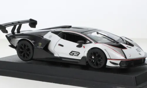 Bburago Lamborghini Essenza SCV12, weiss, Squadra Corse, #63, 1:24, Discount