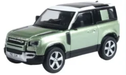 Oxford Land Rover Defender 90 (L663), hellgrün/weiss, 2020, 1:76,