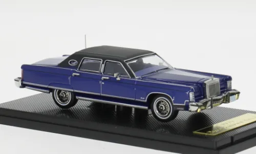 Sun Star Lincoln Continental Town Car, dunkelblau, 1979, 1:64, New