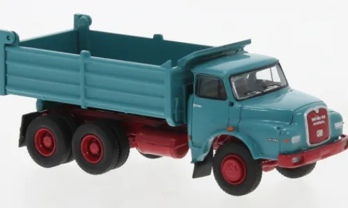 Brekina MAN 26.280 DHAK, türkis/rot, 1972, 1:87,