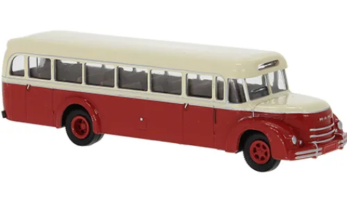 Brekina MAN MKN Rundhauber rot/weiß, hellbeige/rot, 1952, 1:87, Discount