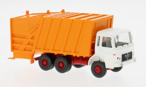 Wiking MAN Pressmüllwagen, weiss/orange, 1967, 1:87, Hot