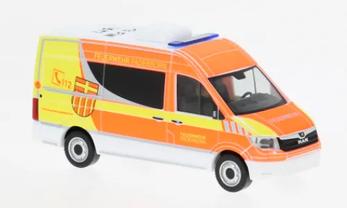 Herpa MAN TGE Bus Hochdach, Feuerwehr Paderborn, 1:87, Hot