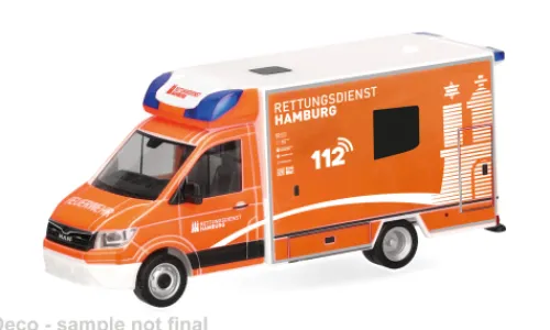 Herpa MAN TGE Fahrtec RTW, Feuerwehr Hamburg, 1:87, Online