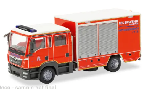 Herpa MAN TGL Euro6 GW-SAN, Feuerwehr Hamburg, 1:87, Clearance