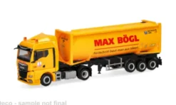 Herpa MAN TGX GM 30ft Drucksilocontainer, Max Bögl, 1:87, New