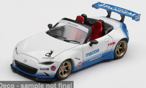 Mini GT Mazda MX-5 (ND) Miata, weiss/blau, 2025, 1:64, Clearance